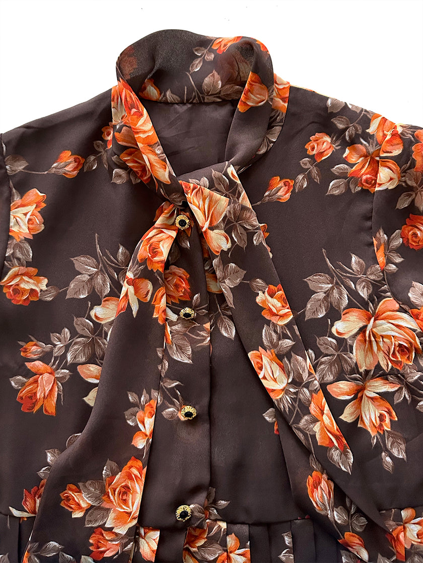 Floral & plisséjurk