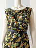 60s zijden floral jurk