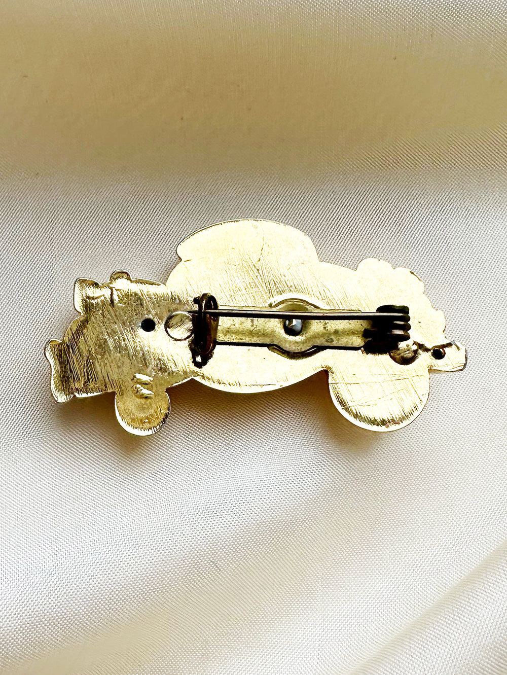 Gouden oldtimer broche