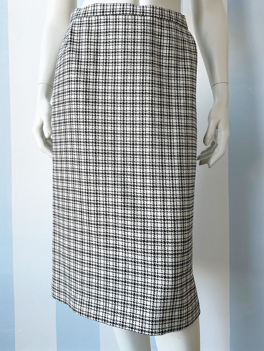 Geruite wollen kokerrok