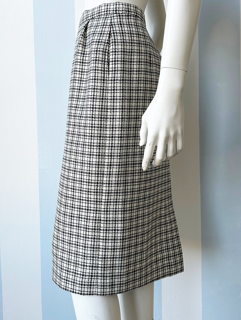 Geruite wollen kokerrok