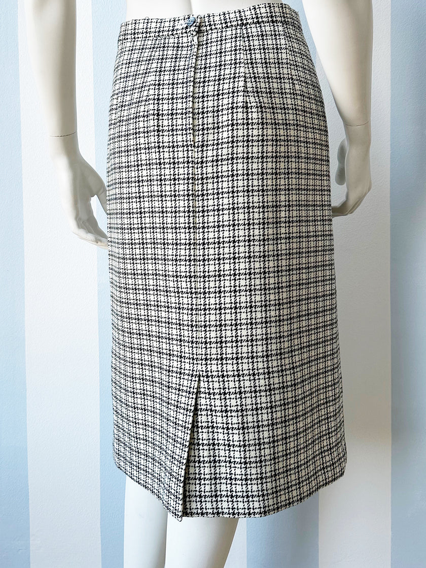 Geruite wollen kokerrok