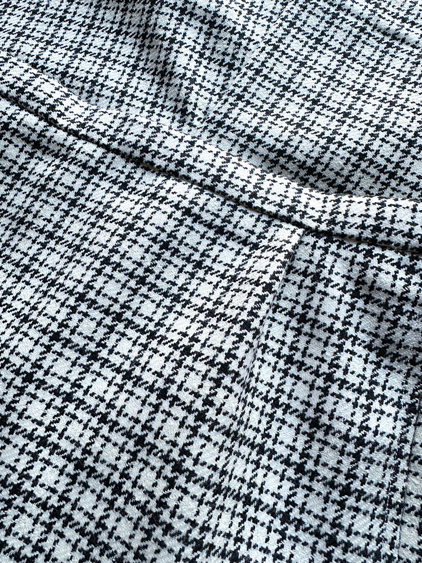 Geruite wollen kokerrok