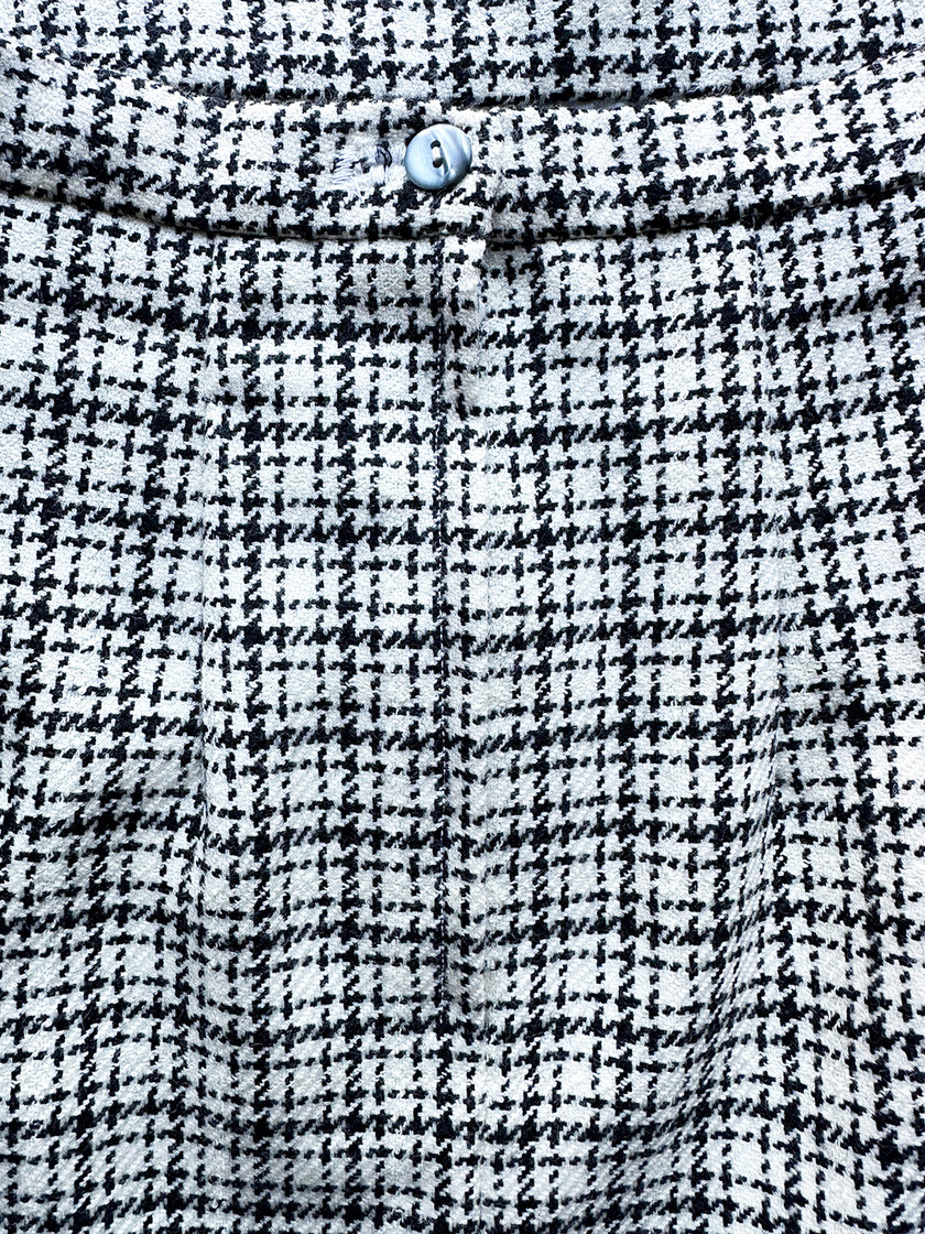 Geruite wollen kokerrok