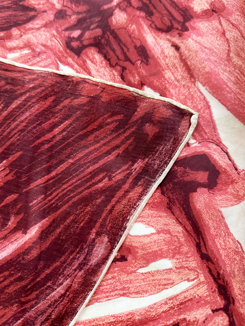 Roodbruine zijden sjaal