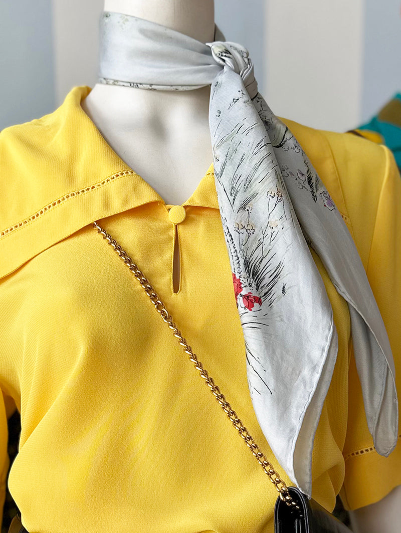 Zijden sjaal met victoriaanse dames