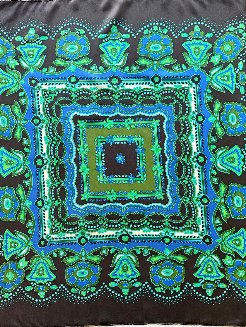 Vierkante zijden designer sjaal