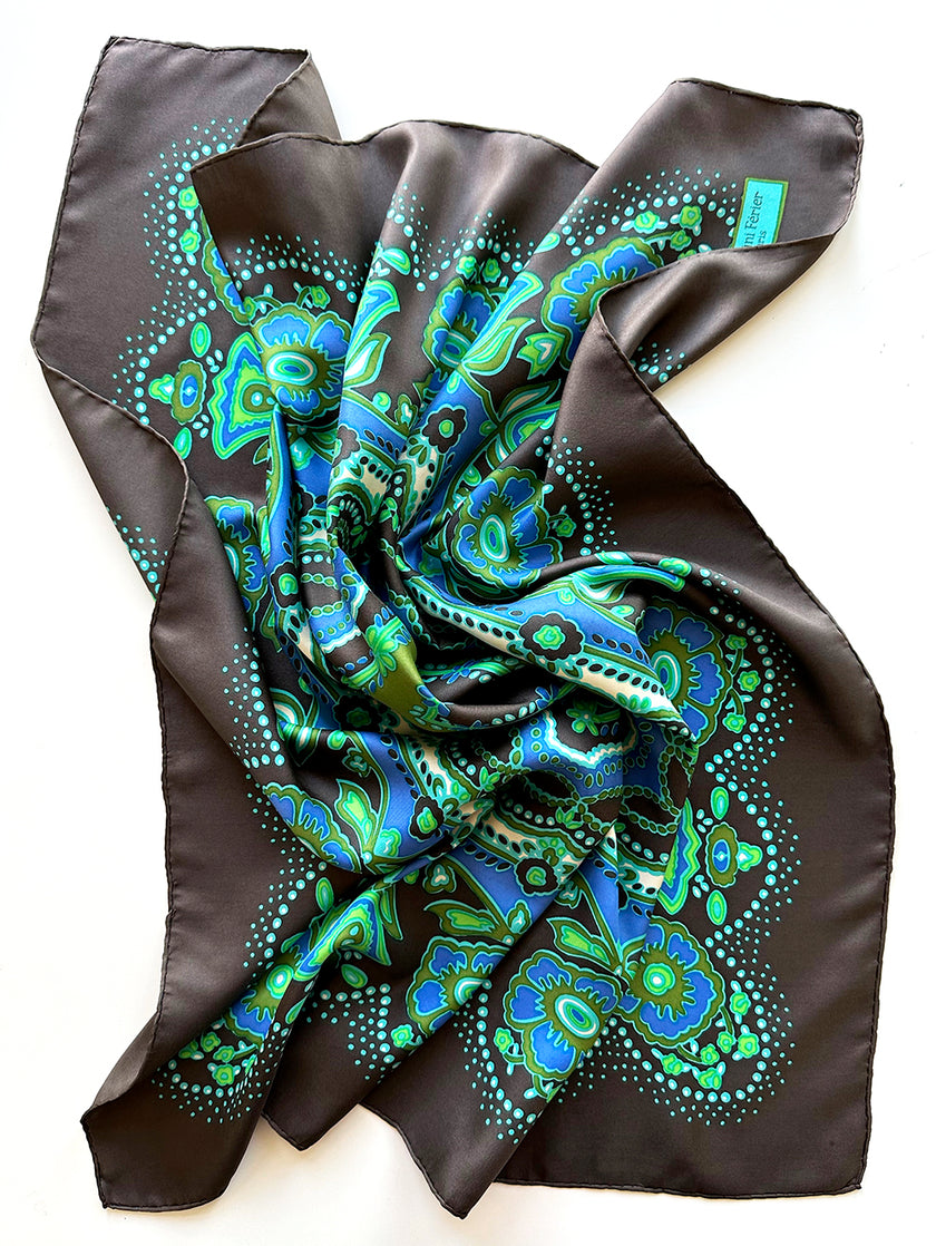 Vierkante zijden designer sjaal