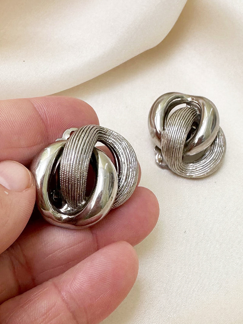 Zilveren designer oorbellen