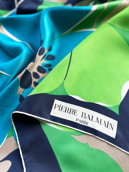 Zijden floral designer sjaal