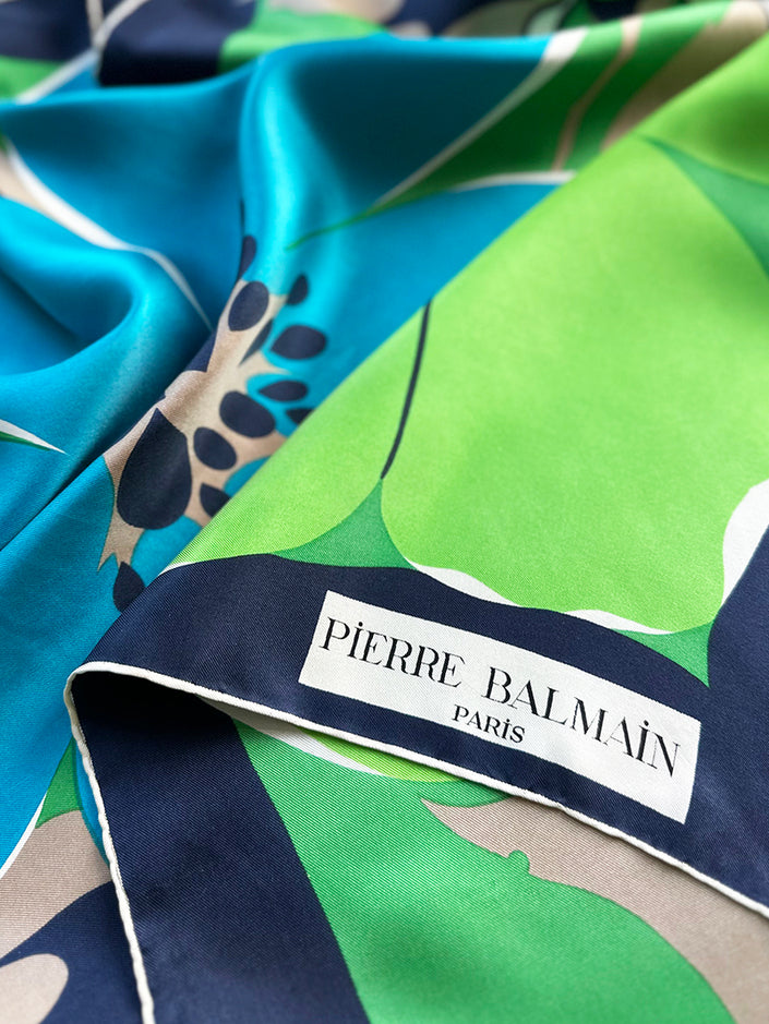 Zijden floral designer sjaal