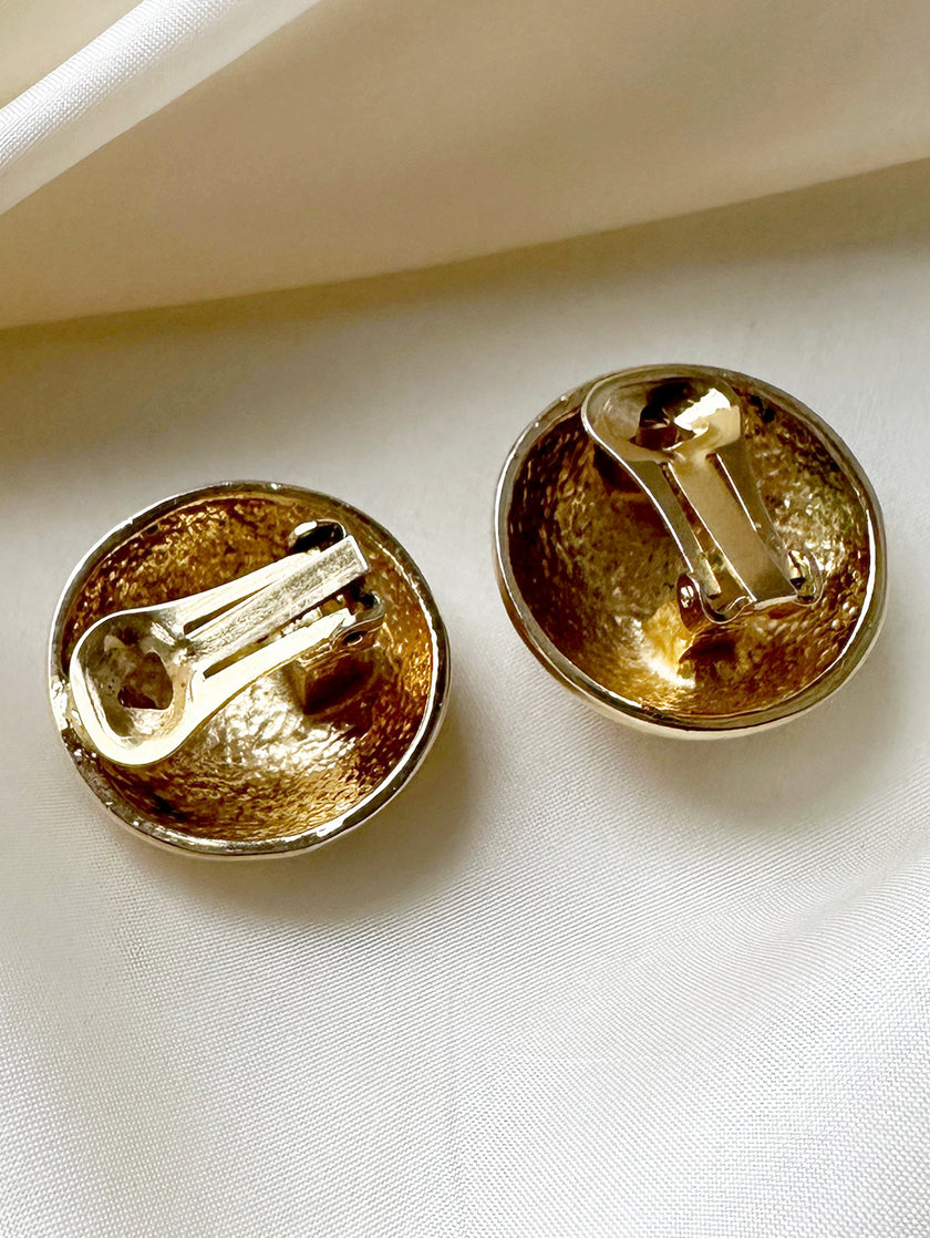 Ronde geëmailleerde clip oorbellen