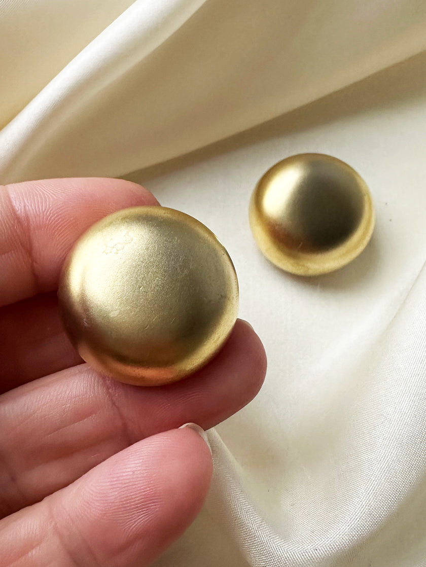 Ronde gouden clip oorbellen