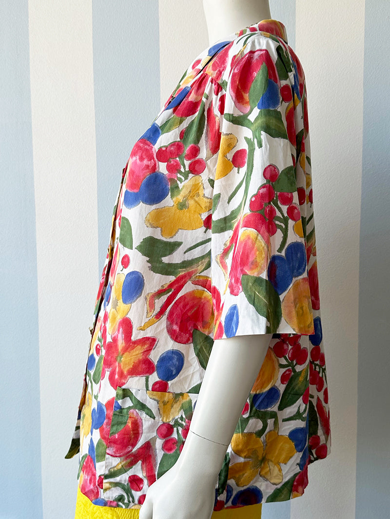 Katoenen blouse met fruit