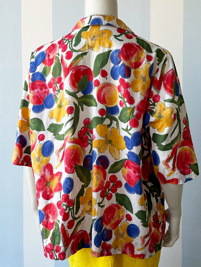 Katoenen blouse met fruit