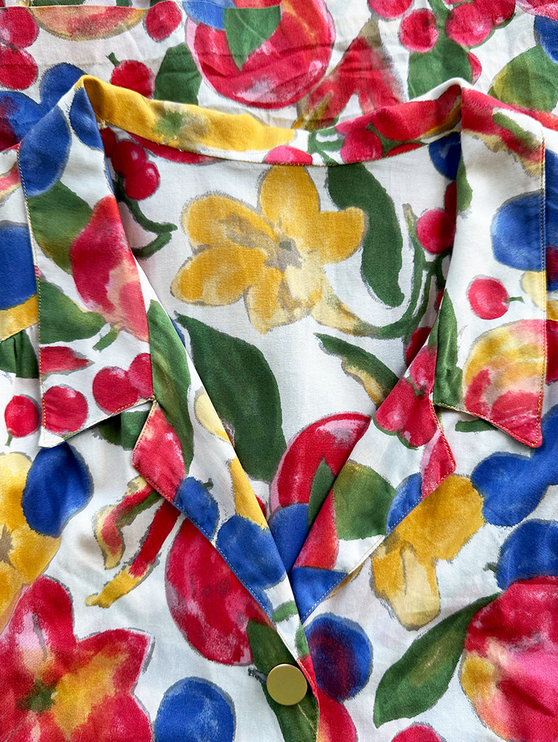 Katoenen blouse met fruit