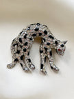 Luipaard broche met strass