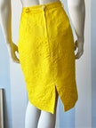 Gele jacquard kokerrok