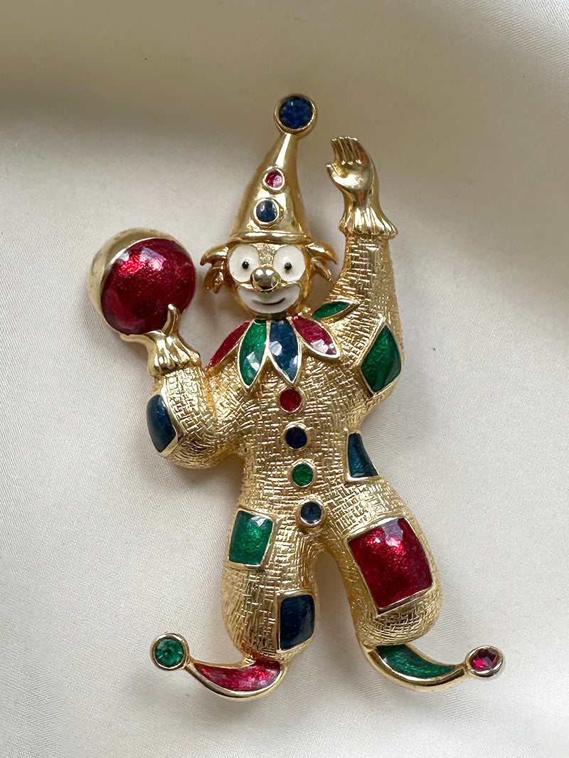 Grote clown broche