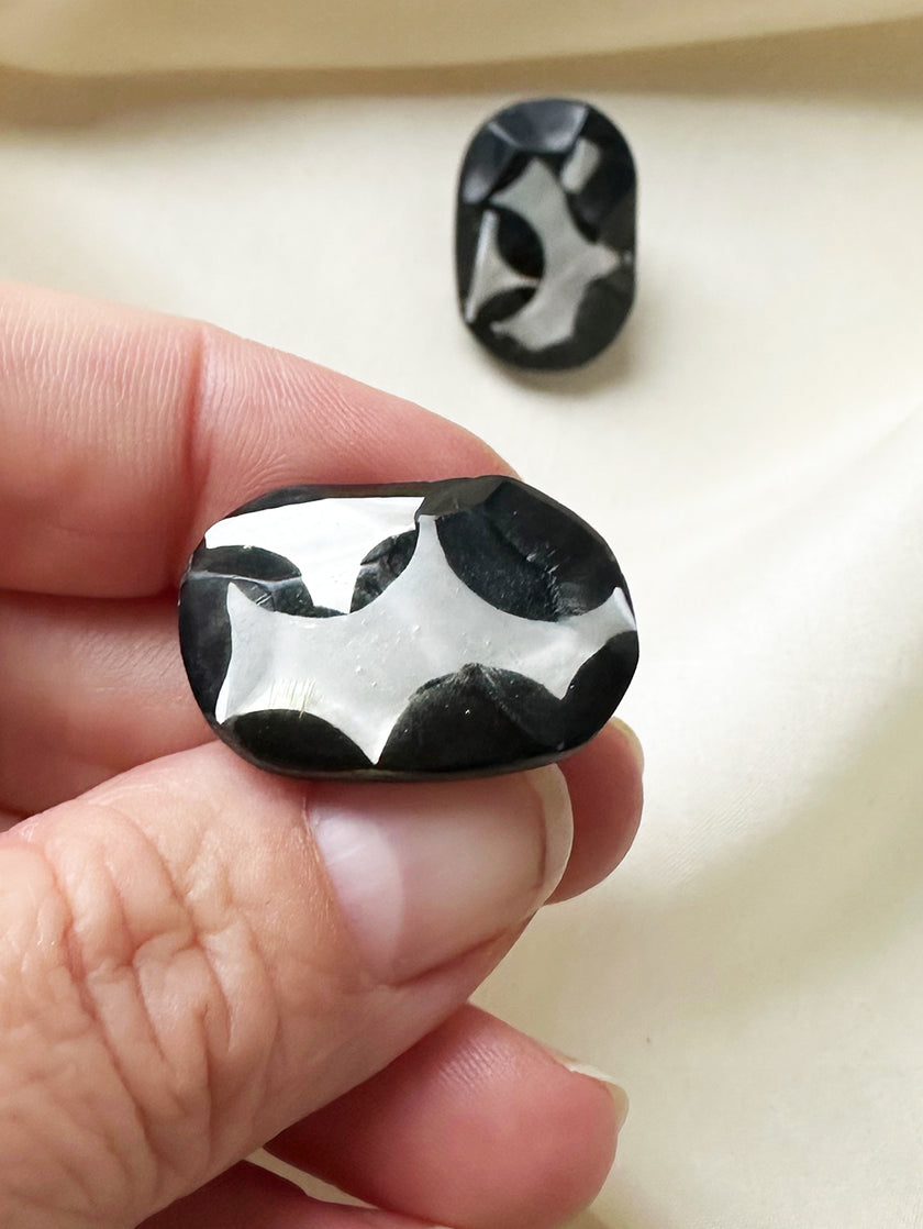 Clip oorbellen met parelmoer