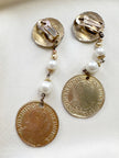 Gouden statement clip oorbellen