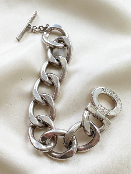 Chunky zilveren designer armband