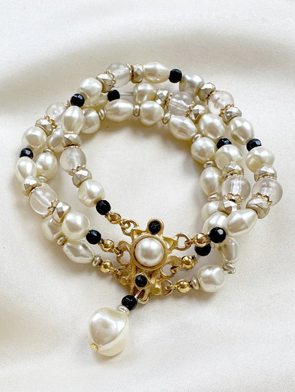 Faux parel designerarmband