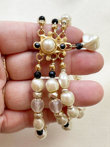 Faux parel designerarmband