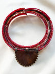 Glazen choker met grote hanger