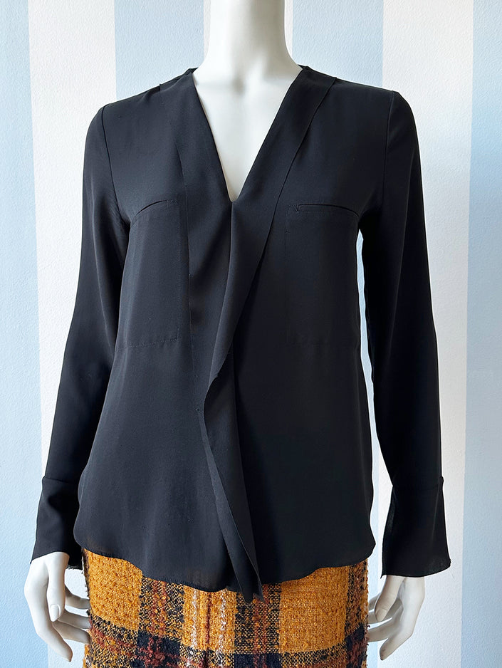 Elegante zwarte blouse