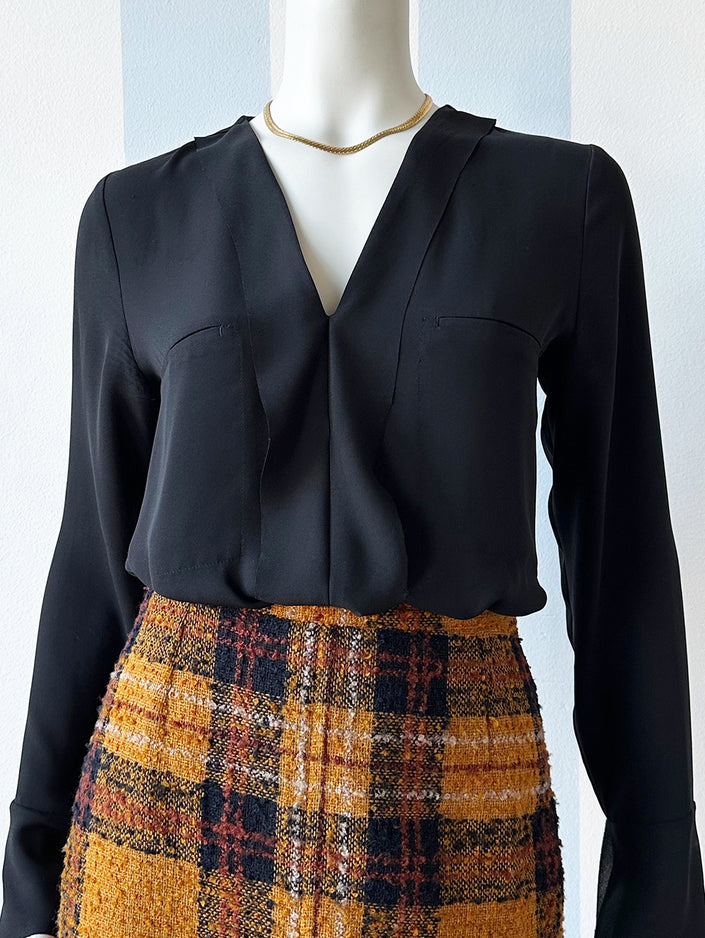 Elegante zwarte blouse