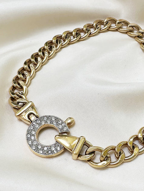 Verguld chunky designer collier