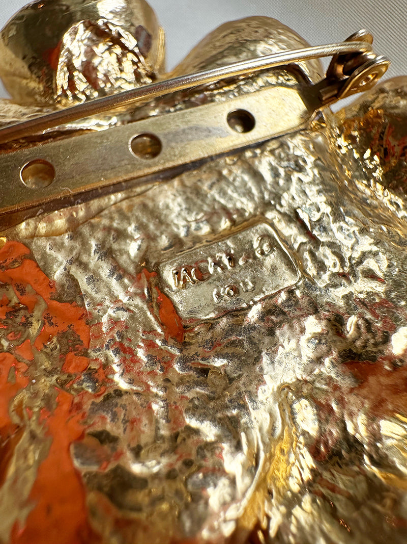 Gouden kruis designer broche