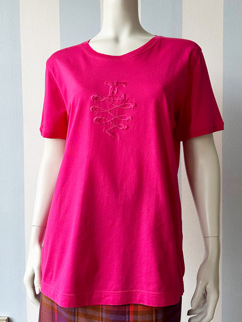 Roze gemerceriseerd designer shirt