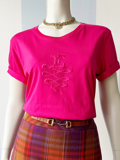 Roze gemerceriseerd designer shirt