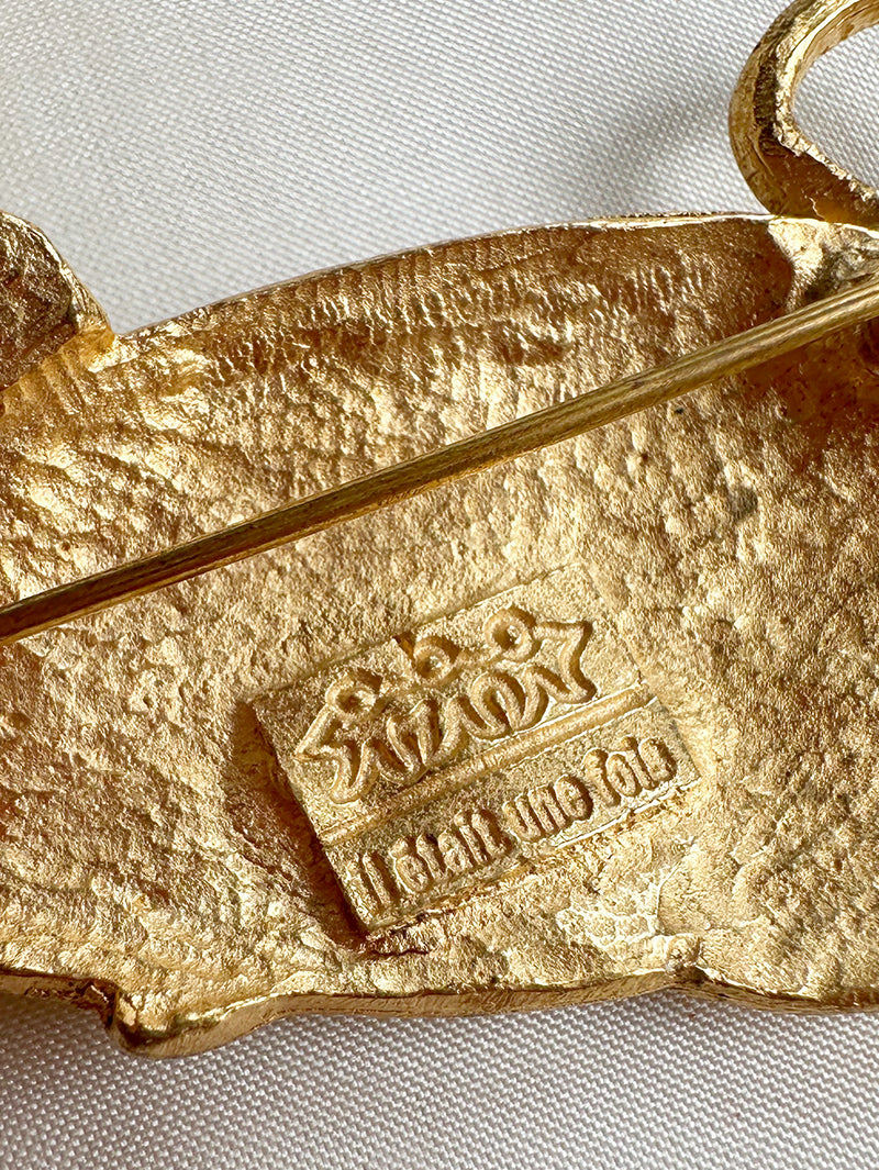 Vergulde muis designer broche