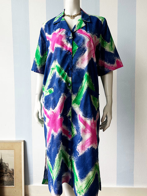 Katoenen designer doorknoopjurk