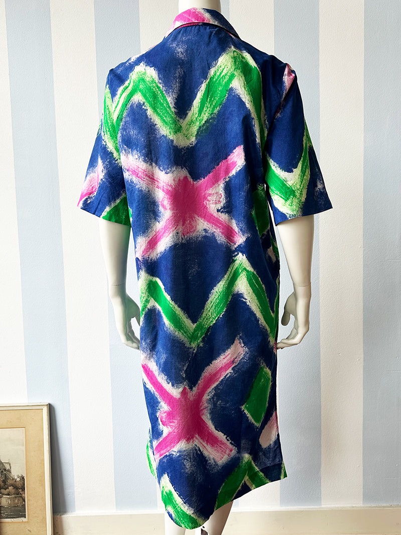 Katoenen designer doorknoopjurk