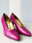Roze leren designer pumps | 39