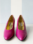Roze leren designer pumps | 39
