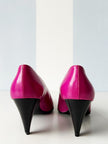Roze leren designer pumps | 39