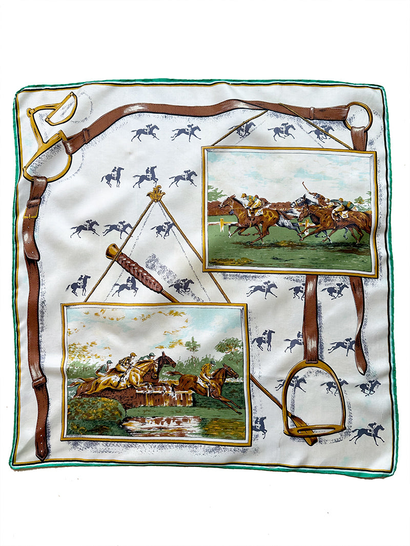 Zijden sjaal met jachttafereel