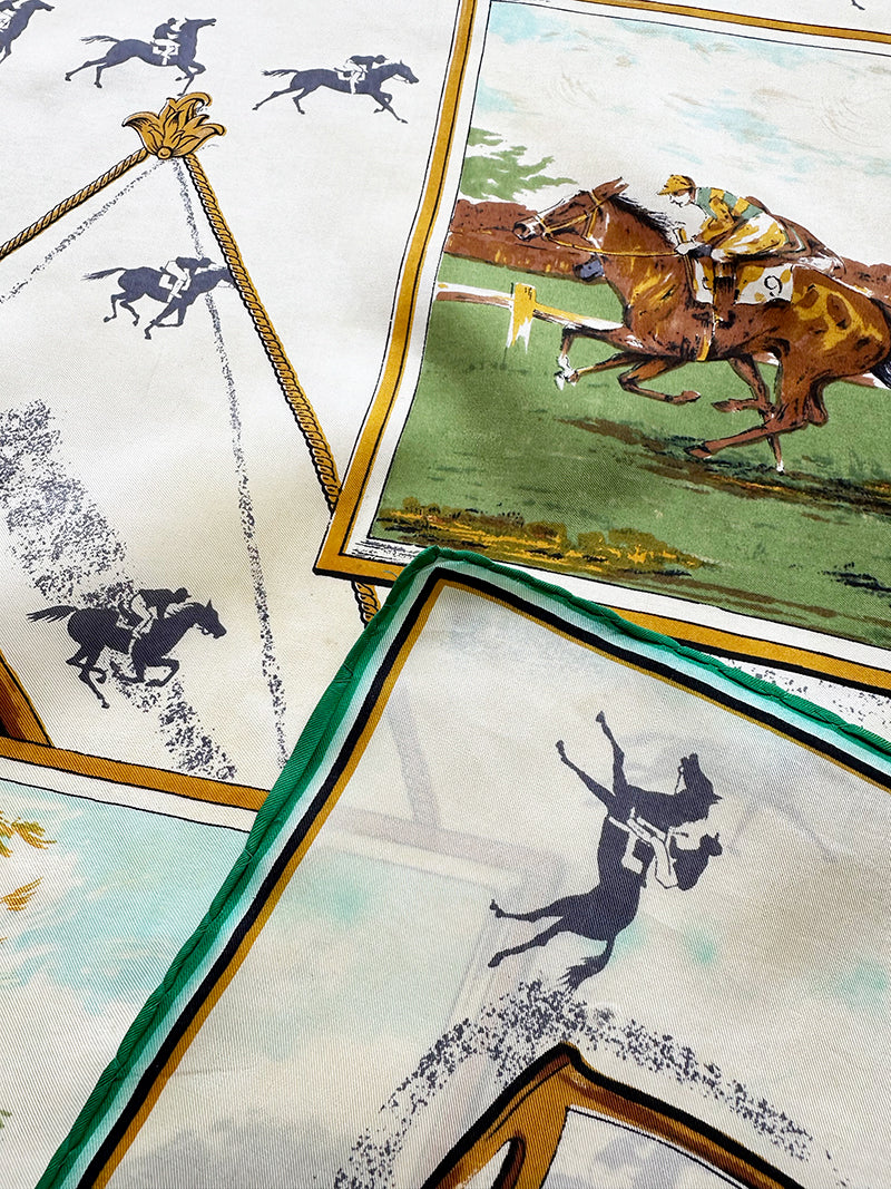 Zijden sjaal met jachttafereel