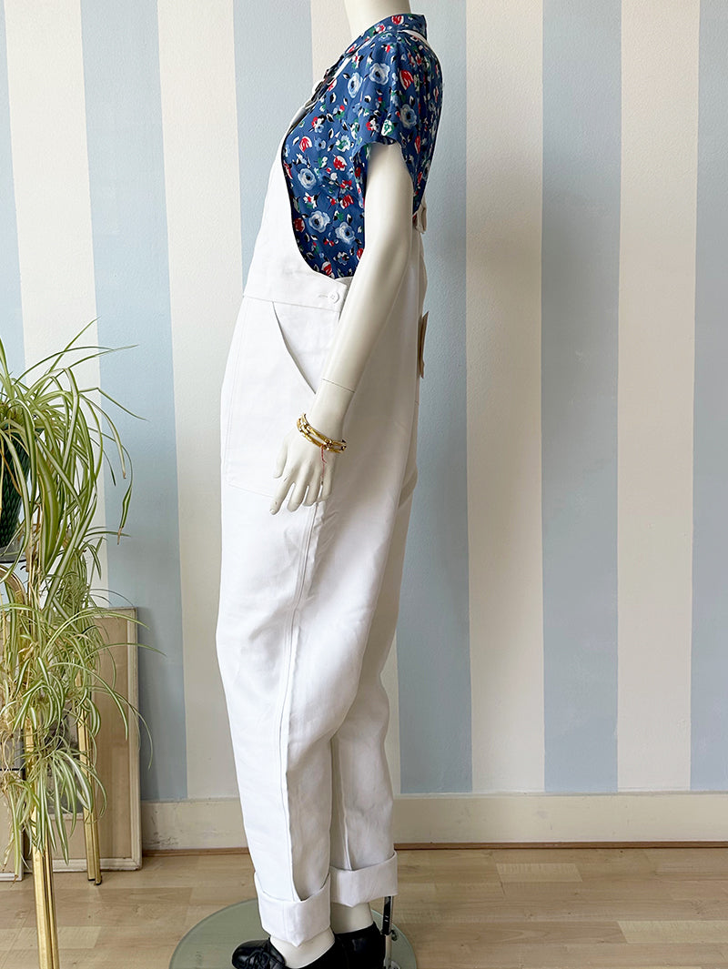 Witte katoenen tuinbroek