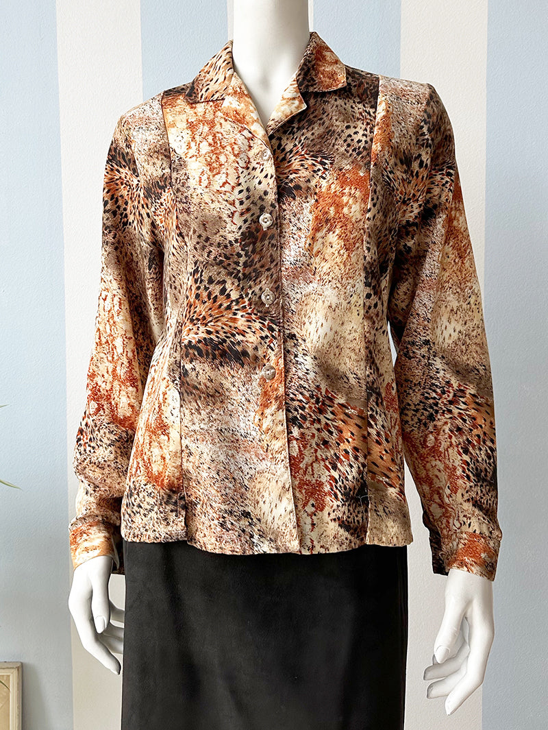 Blouse met dierenprint