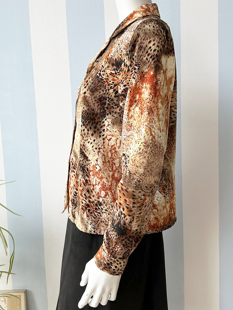 Blouse met dierenprint
