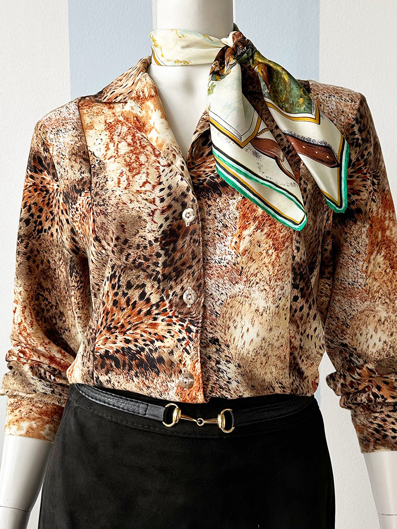 Blouse met dierenprint