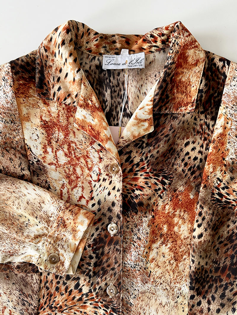 Blouse met dierenprint