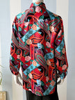 Satijnen print blouse