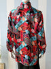 Satijnen print blouse